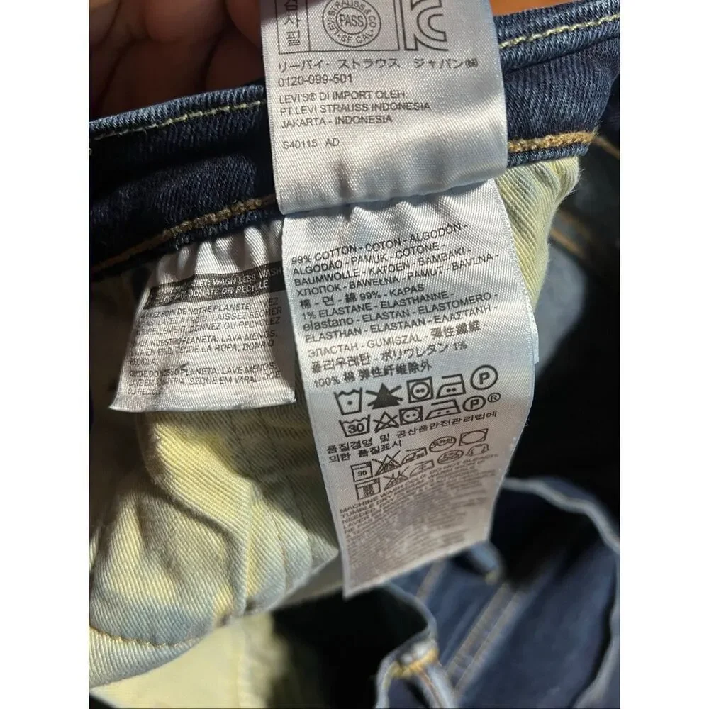 Levi’s Men’s 511 Slim Stretch Selvedge Jeans 38x32 (Actual 34x30)